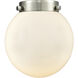 Franklin Restoration Beacon 1 Light 6 inch Polished Nickel Mini Pendant Ceiling Light in Incandescent, Matte White, Franklin Restoration